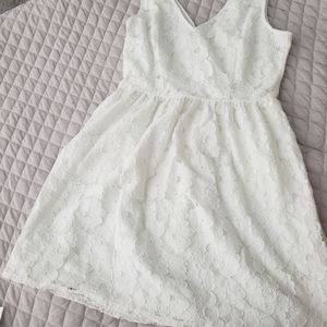 BB Dakota Phaedra White Lace Fit & Flare Dress